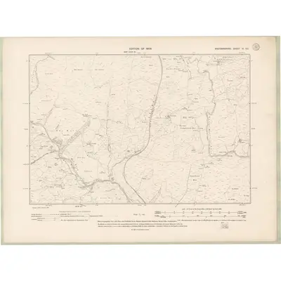 1907 Map of Wigtownshire Sheet VI.SE, 1909 Print