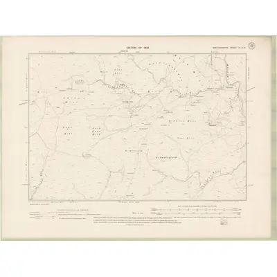 1907 Map of Wigtownshire Sheet VI.SW, 1909 Print