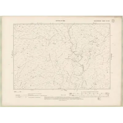 1907 Map of Wigtownshire Sheet VII.NW, 1909 Print