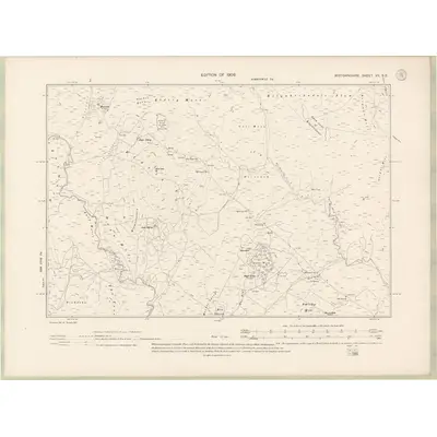 1907 Map of Wigtownshire Sheet VII.SE, 1909 Print