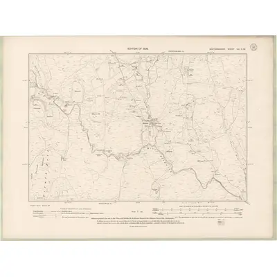 1907 Map of Wigtownshire Sheet VIII.NW, 1909 Print