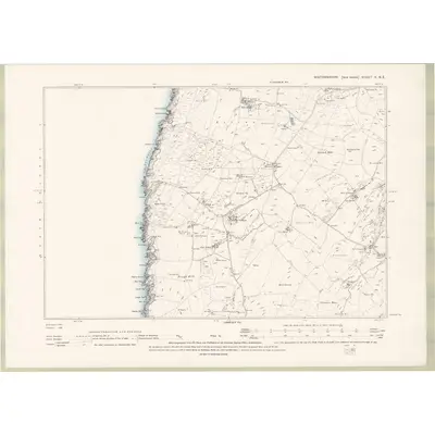 1893 Map of Wigtownshire Sheet X.NE, 1896 Print