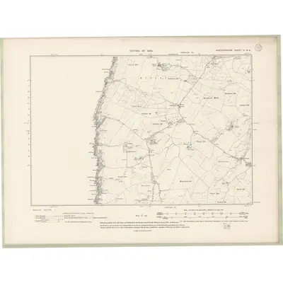 1907 Map of Wigtownshire Sheet X.NE, 1909 Print