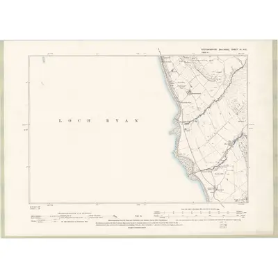 1893 Map of Wigtownshire Sheet XI.NE, 1896 Print