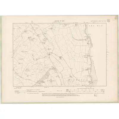 1907 Map of Wigtownshire Sheet XI.NW, 1909 Print