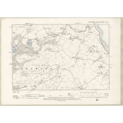 1893 Map of Wigtownshire Sheet XI.SW, 1896 Print
