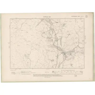 1907 Map of Wigtownshire Sheet XII.NE, 1909 Print