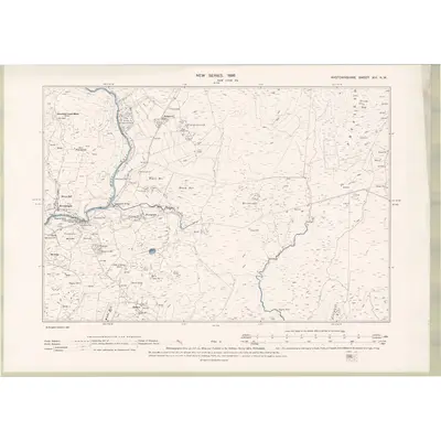 1893 Map of Wigtownshire Sheet XIII.NW, 1896 Print