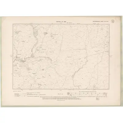 1907 Map of Wigtownshire Sheet XIII.NW, 1909 Print