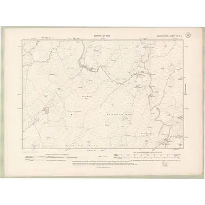 1907 Map of Wigtownshire Sheet XIII.SE, 1909 Print