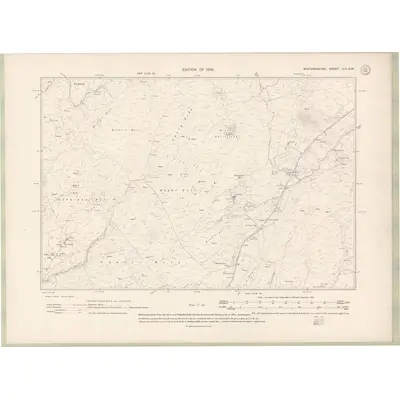 1907 Map of Wigtownshire Sheet XIII.SW, 1909 Print