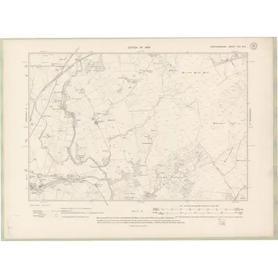 1907 Map of Wigtownshire Sheet XIV.SE, 1909 Print