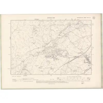 1907 Map of Wigtownshire Sheet XIV.SW, 1909 Print