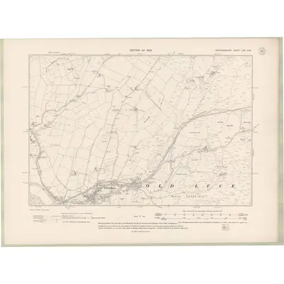 1906 Map of Wigtownshire Sheet XIX.NW, 1909 Print