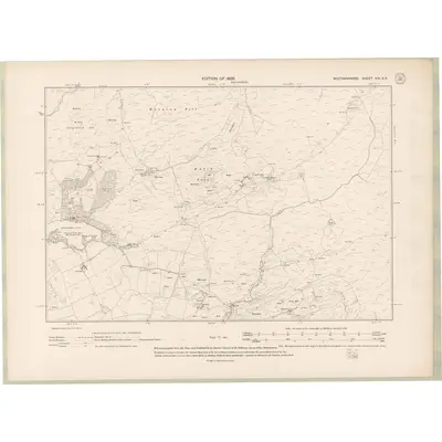 1907 Map of Wigtownshire Sheet XIX.SE, 1909 Print