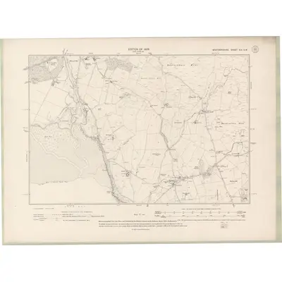 1907 Map of Wigtownshire Sheet XIX.SW, 1909 Print