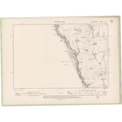 1907 Map of Wigtownshire Sheet XVI.NE, 1909 Print