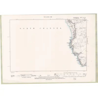 1893 Map of Wigtownshire Sheet XVI.SE, 1896 Print