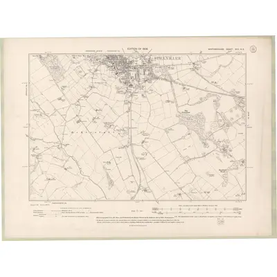 1907 Map of Wigtownshire Sheet XVII.NE, 1909 Print