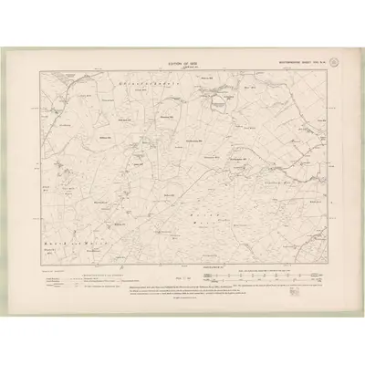 1907 Map of Wigtownshire Sheet XVII.NW, 1909 Print
