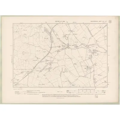 1907 Map of Wigtownshire Sheet XVII.SE, 1909 Print