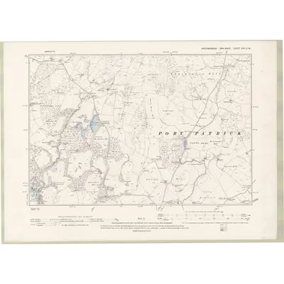 1893 Map of Wigtownshire Sheet XVII.SW, 1896 Print
