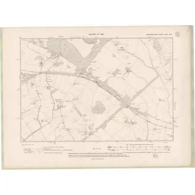 1907 Map of Wigtownshire Sheet XVIII.NW, 1909 Print