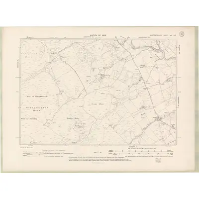 1907 Map of Wigtownshire Sheet XX.SE, 1909 Print