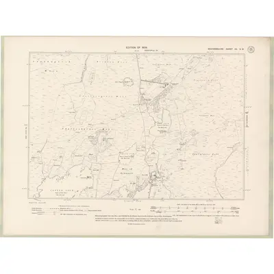 1907 Map of Wigtownshire Sheet XX.SW, 1909 Print