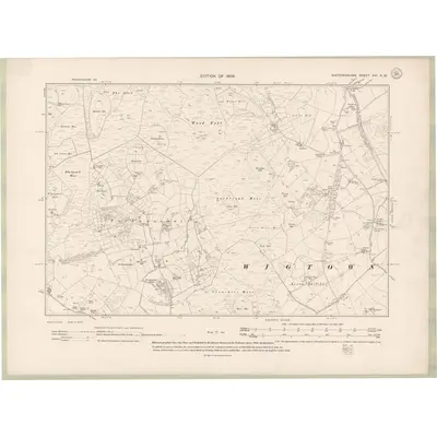 1907 Map of Wigtownshire Sheet XXI.NW, 1909 Print