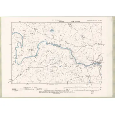1894 Map of Wigtownshire Sheet XXI.SW, 1896 Print