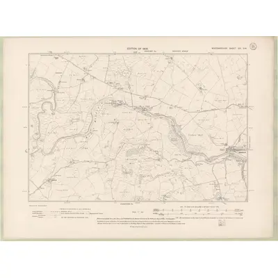 1907 Map of Wigtownshire Sheet XXI.SW, 1909 Print