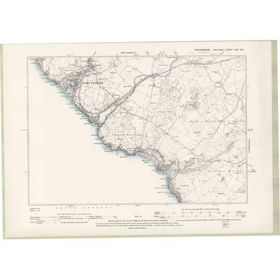 1893 Map of Wigtownshire Sheet XXII.NW, 1896 Print