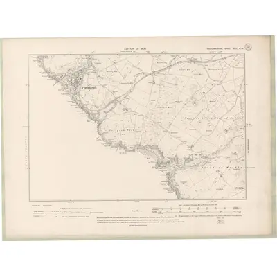 1907 Map of Wigtownshire Sheet XXII.NW, 1909 Print
