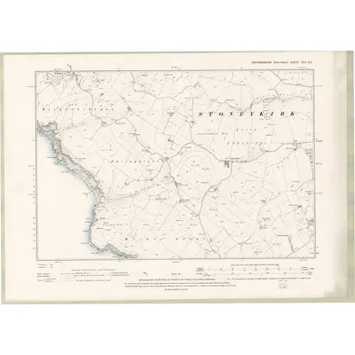 1893 Map of Wigtownshire Sheet XXII.SE, 1896 Print