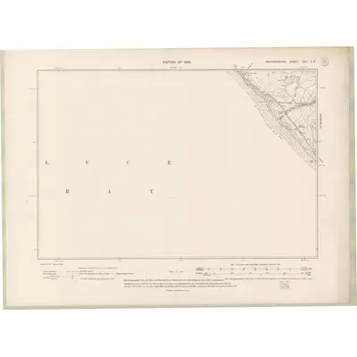 1906 Map of Wigtownshire Sheet XXIV.SE, 1909 Print