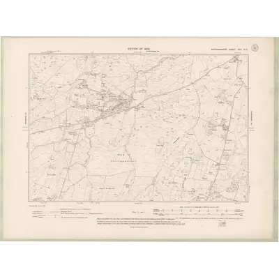 1907 Map of Wigtownshire Sheet XXV.NE, 1909 Print