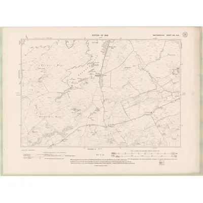 1907 Map of Wigtownshire Sheet XXV.NW, 1909 Print