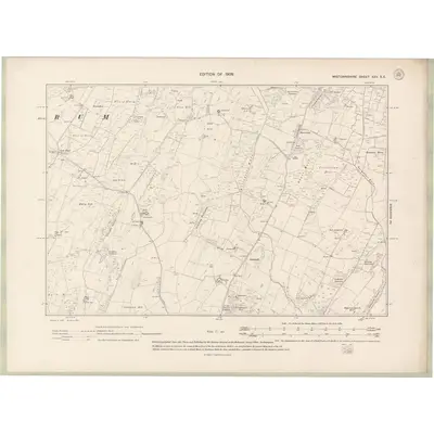 1907 Map of Wigtownshire Sheet XXV.SE, 1909 Print