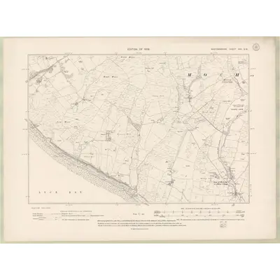 1907 Map of Wigtownshire Sheet XXV.SW, 1909 Print