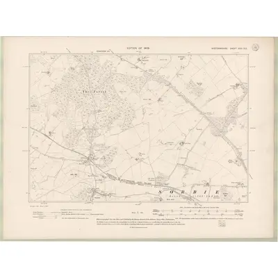1906 Map of Wigtownshire Sheet XXVI.SE, 1909 Print