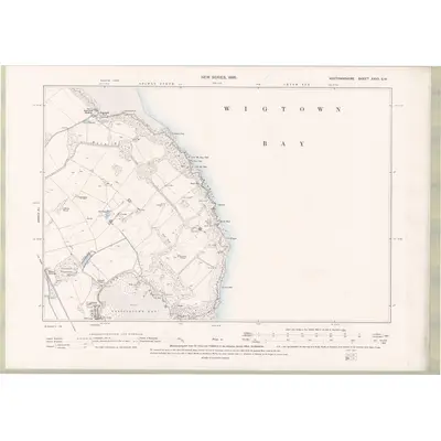 1894 Map of Wigtownshire Sheet XXVII.SW, 1896 Print