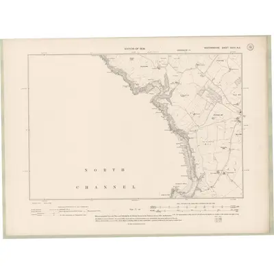 1906 Map of Wigtownshire Sheet XXVIII.NE, 1909 Print