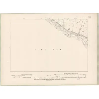1907 Map of Wigtownshire Sheet XXX.NW, 1909 Print