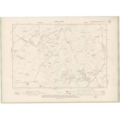1907 Map of Wigtownshire Sheet XXXI.NW, 1909 Print