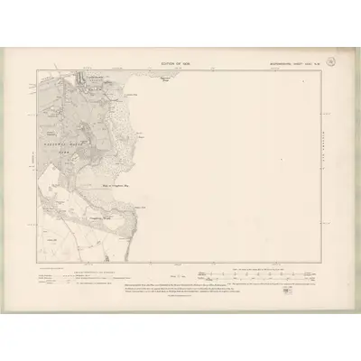 1907 Map of Wigtownshire Sheet XXXII.NW, 1909 Print