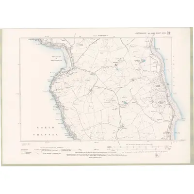 1894 Map of Wigtownshire Sheet XXXIII.NW & NE, 1896 Print