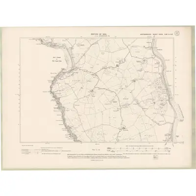 1906 Map of Wigtownshire Sheet XXXIII.NW & NE, 1909 Print