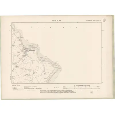 1906 Map of Wigtownshire Sheet XXXIII.SE, 1909 Print