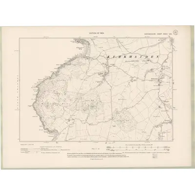 1906 Map of Wigtownshire Sheet XXXIII.SW, 1909 Print